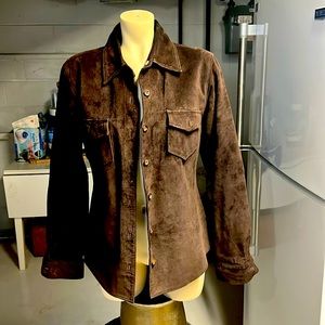Brown suede shirt